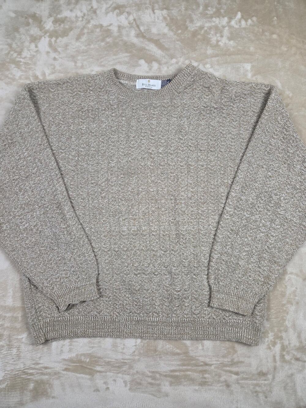 Vintage Bill Blass Beige Textured Knit Sweater